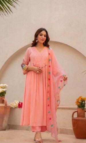 BEAUTIFUL COTTON KURTI PANT AND DUPATTA