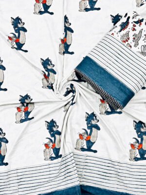 Hand Block Premium Kids Reversible Dohar's With Bag Packing